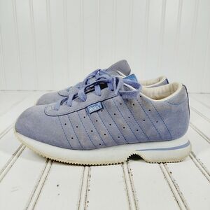 Boks Uwi Suede Purple Lace Up Perforated Sneakers A855